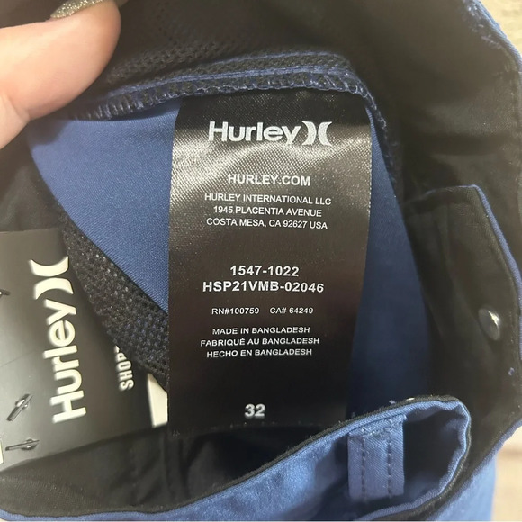 Hurley Hybrid Walk Blue Shorts NWT Size 32 - Picture 6 of 6